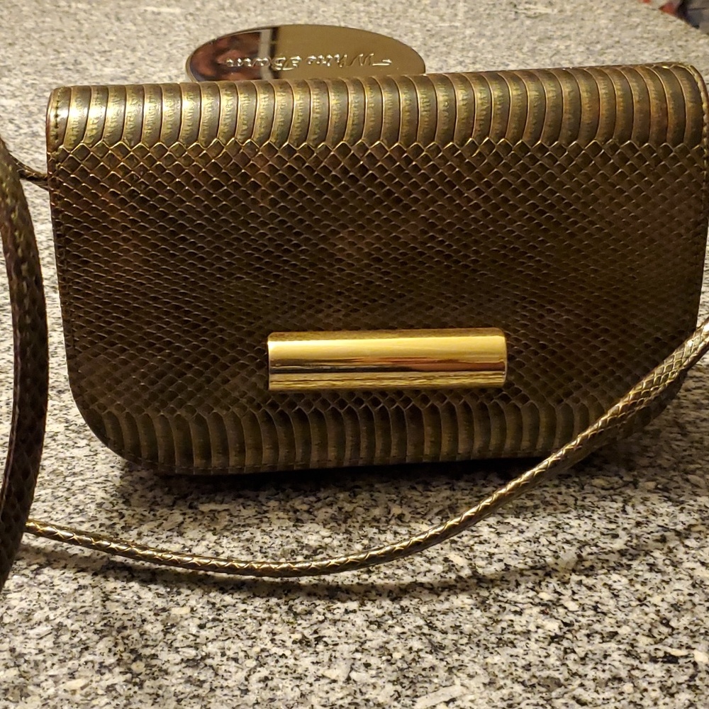 Tarnish gold crossbody